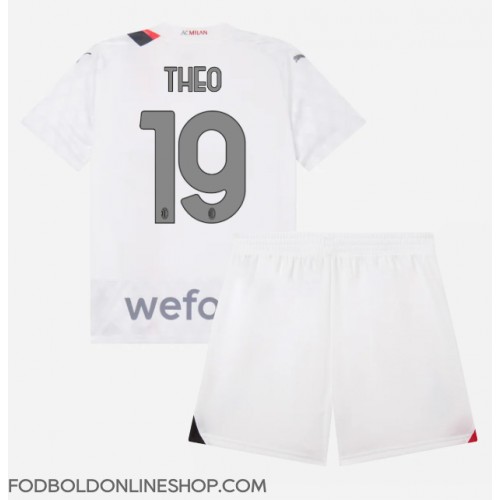 AC Milan Theo Hernandez #19 Udebane Trøje Børn 2023-24 Kortærmet (+ Korte bukser)